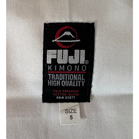 Fuji Judo Gi Pants White Jiu Jitsu Bjj Karate Size 5 Drawstring Waist New W/ Tag - Picture 3 of 4